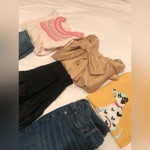 Girl 10-12 bundle 3 sets Gold ZARA, Arizona, Cat&Jack.